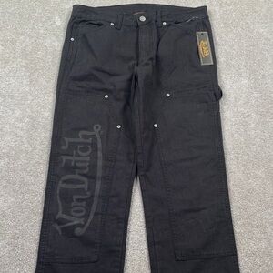 Von Dutch double knee painter’s pant! 32x30, rad brand detailing and patch. NWT!